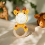 Handmade Crochet Giraffe Teether by Myrtilus