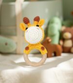 Handmade Crochet Giraffe Teether by Myrtilus