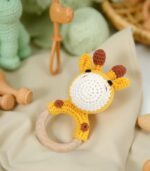 Handmade Crochet Giraffe Teether by Myrtilus