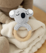 Myrtilus Crochet Koala Teether – Handmade in Cotton