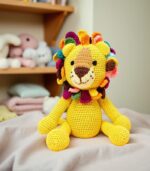 Myrtilus Crochet Lion Toy – Handmade in Cotton