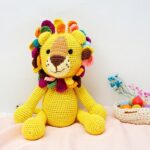 Myrtilus Crochet Lion Toy – Handmade in Cotton