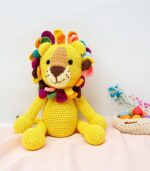 Myrtilus Crochet Lion Toy – Handmade in Cotton