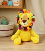 Myrtilus Crochet Lion Toy – Handmade in Cotton
