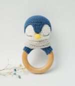 Myrtilus Crochet Penguin Teether – Handmade in Cotton
