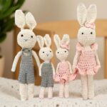 Myrtilus Crochet Rabbit Doll Set – Handmade in Cotton