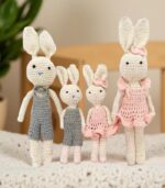 Myrtilus Crochet Rabbit Doll Set – Handmade in Cotton