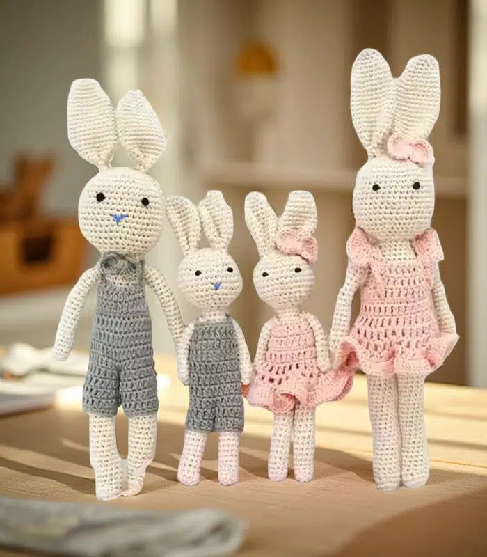 Myrtilus Crochet Bunny Doll Set