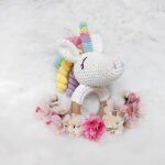 Myrtilus Crochet Unicorn Teether – Handmade in Cotton