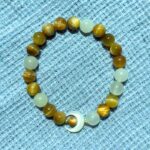 Myrtilus Tiger Eye & Citrine Natural Stone Bracelet – Handmade with Beads