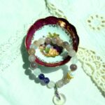 Myrtilus Violet Jadeite & Chalcedony Bracelet – Handmade with Beads