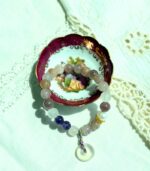 Myrtilus Violet Jadeite & Chalcedony Bracelet – Handmade with Beads