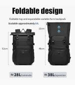 OZUKO 9761 Men’s Waterproof Rolltop Backpack