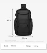 OZUKO 9809 Lightweight Outdoor Sling Bag – Stylish & Wear-Resistant Chest Shoulder Bag for Daily and Travel Use - Image 10