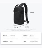 OZUKO 9879 Men's Polyester Water Resistant Sling Backpack
