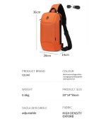 Ozuko 9759 Anti-Theft Sling Bag with Anti Lost Tag