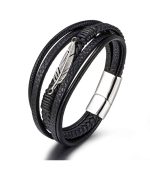 Myrtilus Men’s Magnetic Leather Bracelet