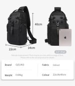 OZUKO 9844 Tactical Anti-Theft Shoulder Bag for Men