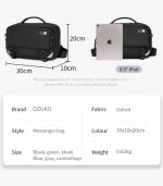 OZUKO 9897 Anti-Theft Waterproof Messenger Crossbody Bag