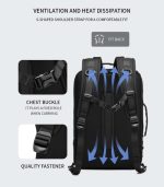 OZUKO 9490 Water-Resistant City Briefcase Messenger Backpack