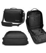 OZUKO 9490 Water-Resistant City Briefcase Messenger Backpack
