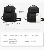 OZUKO 9817 Water-Resistant Thigh Bag