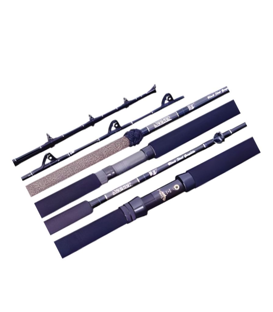 Seeker Black Steel Series Big Game Graphite Composite Saltwater Fishing Rod