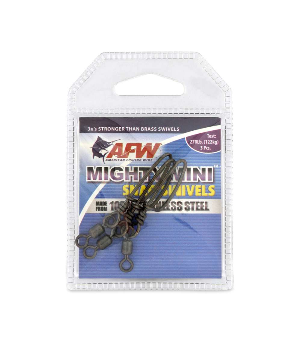 Arbafox-AFW Mighty (14) AFW Mighty Mini Stainless Steel Snap Swivels Size #2