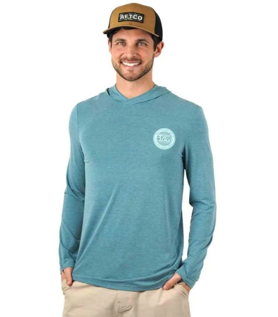 AFTCO Men’s Ocean Bound UPF 40 Solid Hooded